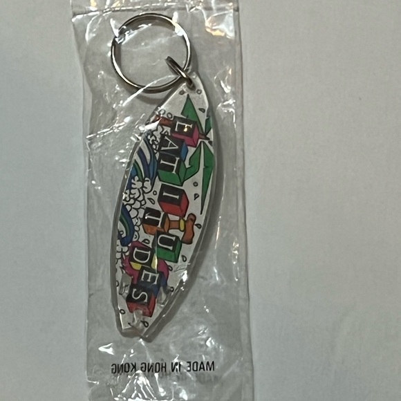Surfboard Keychain Latitudes Acrylic NIP Beach Waves - Picture 2 of 8